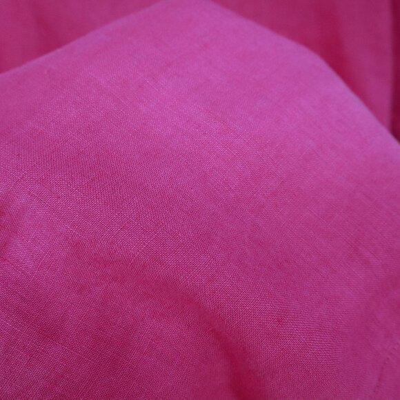 J. Jill Linen Top Women M Pink Lagenlook Boho Barbie Bright Resort Coastal Beach - Picture 8 of 15